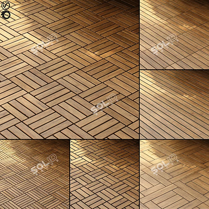  Seamless Parquet PBR Wooden Textures 3D model image 1