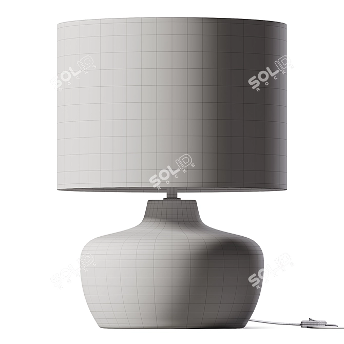 White Marble Clayton Table Lamp 3D model image 2