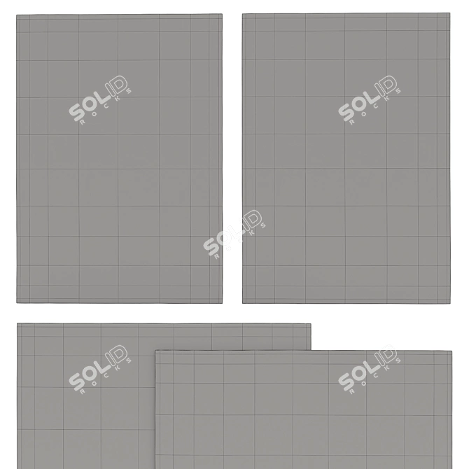 Cosmo Greens & Red Rug 3D model image 2