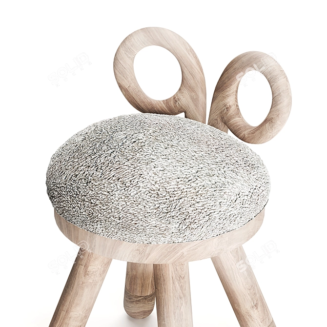 Animal Sculptural Children's Chair Set 3D model image 6