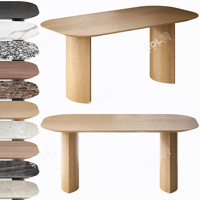 Customizable Miniforms Plauto Dining Table 3D model image 1