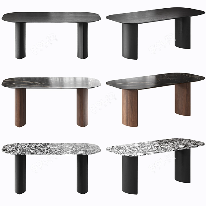 Customizable Miniforms Plauto Dining Table 3D model image 2