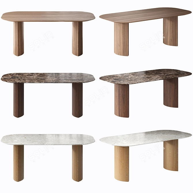 Customizable Miniforms Plauto Dining Table 3D model image 3