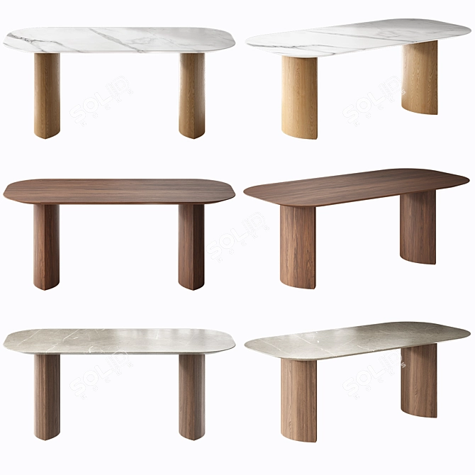 Customizable Miniforms Plauto Dining Table 3D model image 4