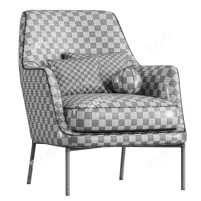 Stylish JOYCE Armchair Flexform 3D model image 4