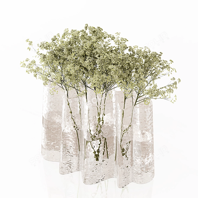 Luxury Indoor Plant Bouquet Decor 3D model image 3