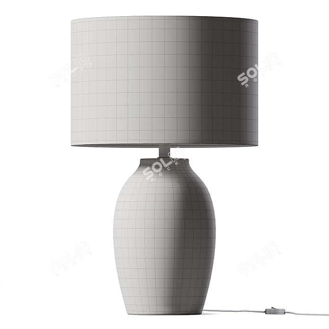 Elegant Concrete Table Lamp 3D model image 2