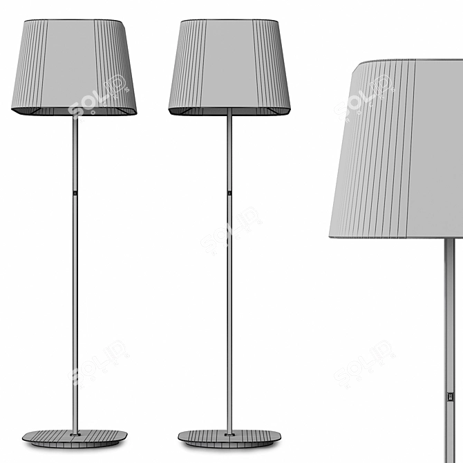 Modern Metal Floor Lamp Sweet 3D model image 4