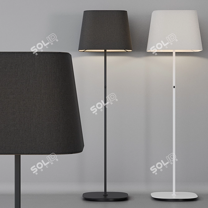 Modern Metal Floor Lamp Sweet 3D model image 6