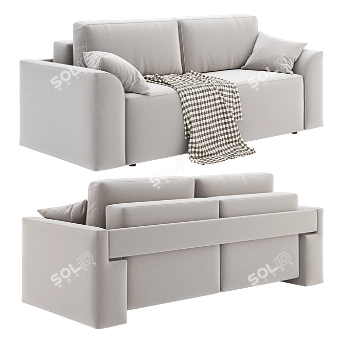Chester Sofa Bed - Transformable Design 3D model image 2