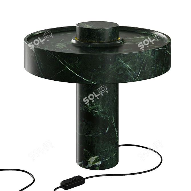 Modern Marble Desk Lamp 3D model image 1