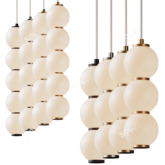 Bijou Geometric Elegance Light Fixtures 3D model image 3