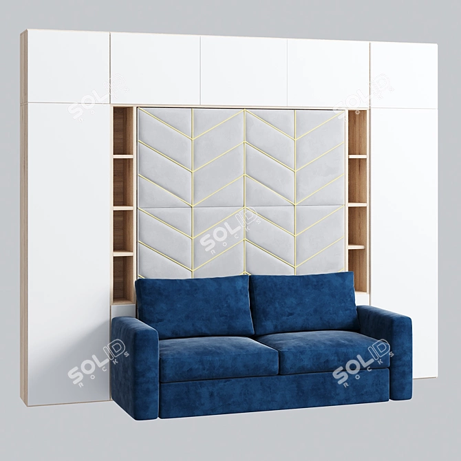 Transforming Bed Cabinet by Scandinavia 3D model image 1