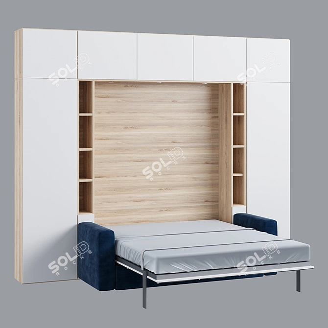 Transforming Bed Cabinet by Scandinavia 3D model image 2