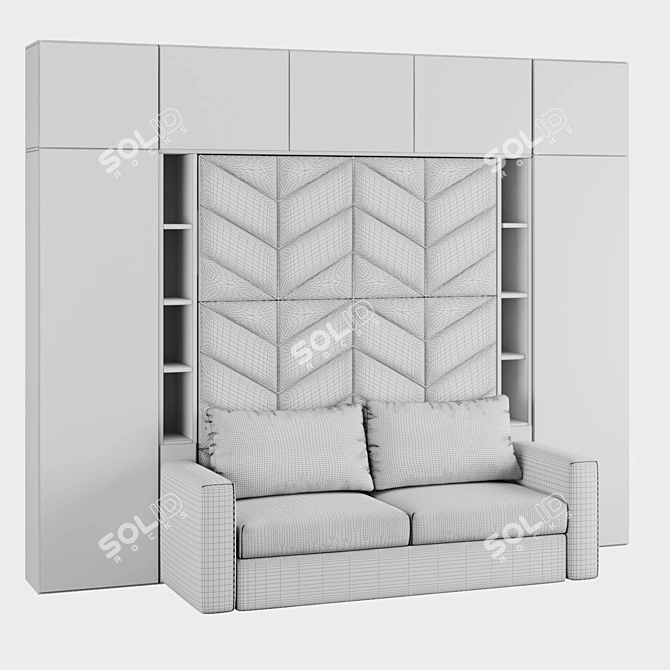 Transforming Bed Cabinet by Scandinavia 3D model image 3