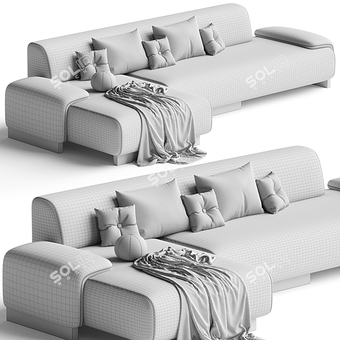 Modern Loveland Sofa | Moroso 3D model image 4