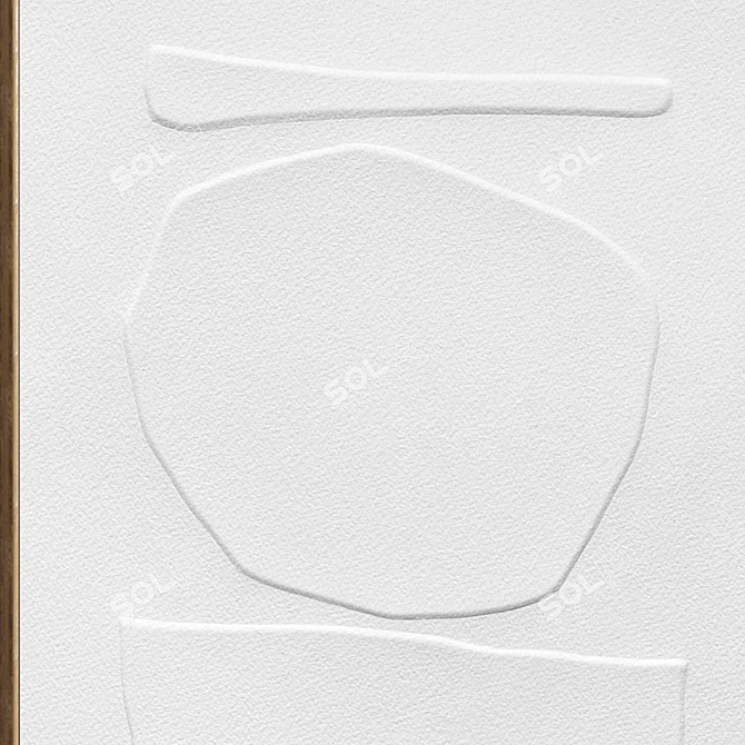 Plaster Texture Double Photo Frame 3D model image 3