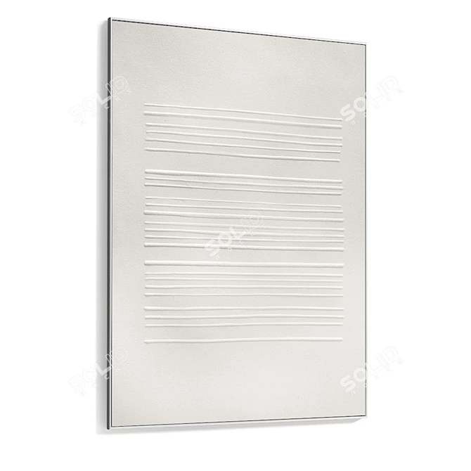 Texture-Effect Plaster Dual Photo Frame 3D model image 4