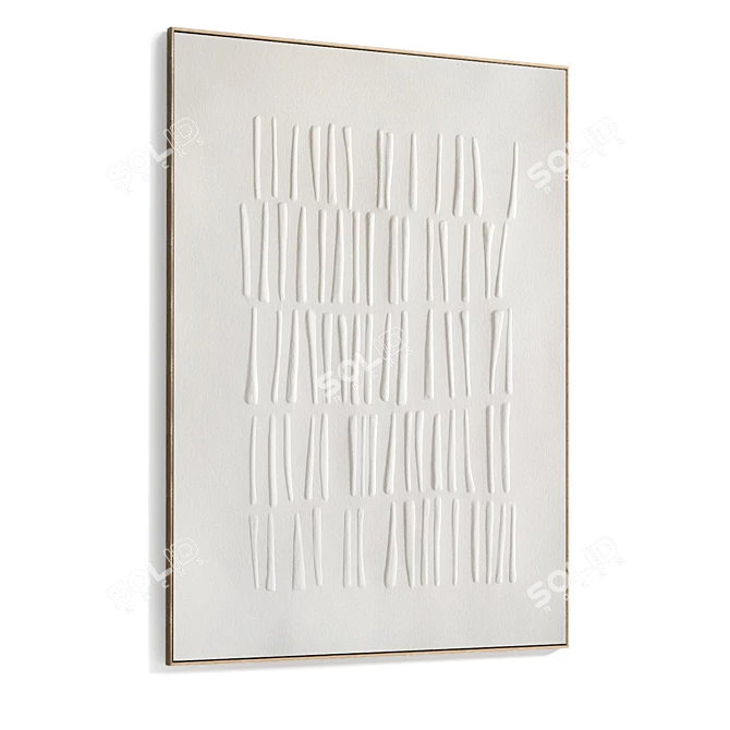 Texture-Effect Plaster Dual Photo Frame 3D model image 5