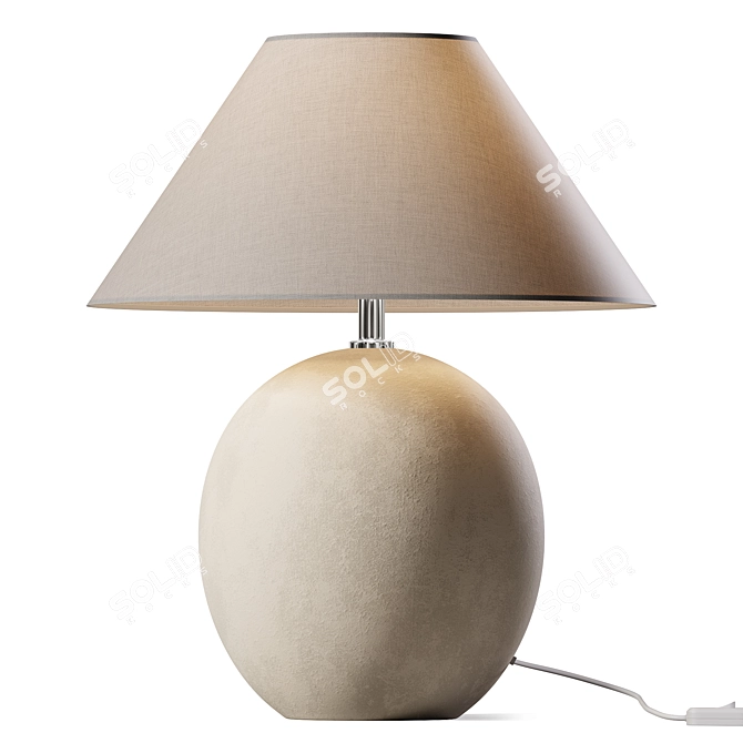 Corsica Stone Coolie Lamp 3D model image 1