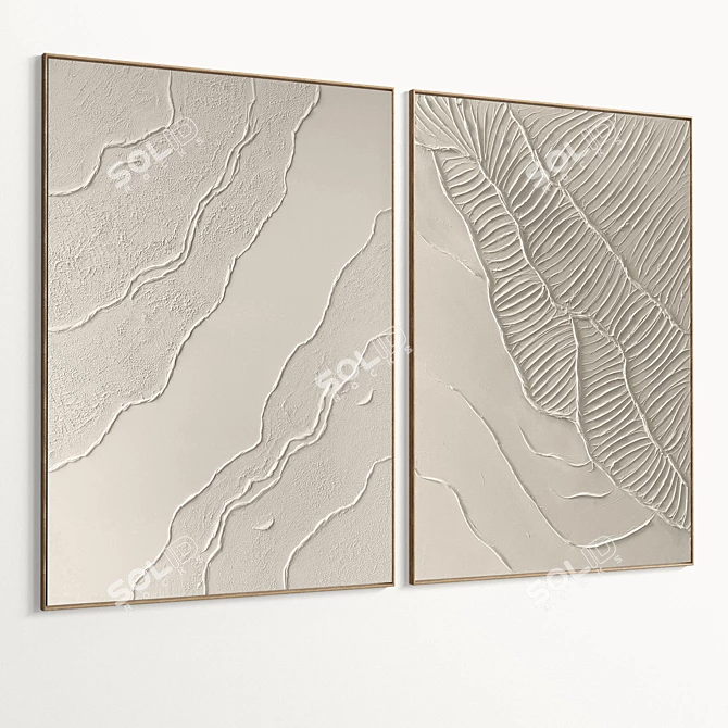 Plaster Duo Frame Set 589 3D model image 2