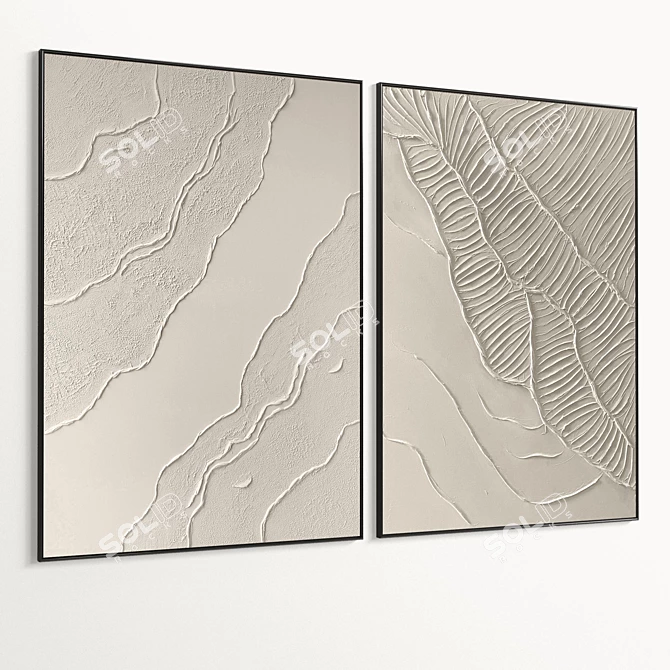 Plaster Duo Frame Set 589 3D model image 6