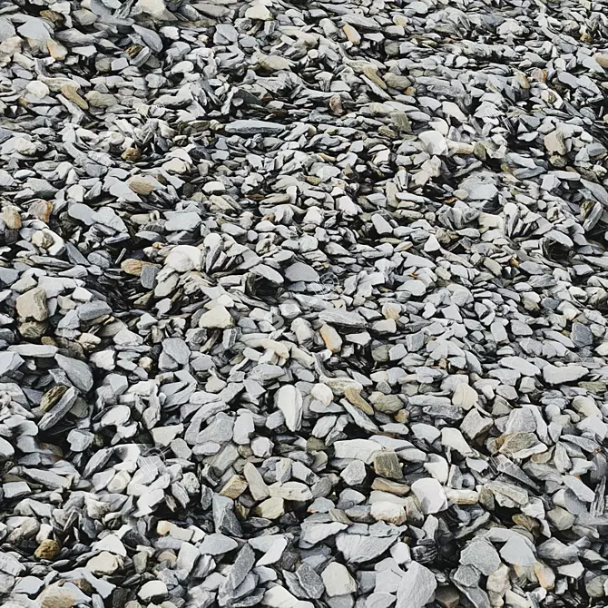 Gravel Stone Covering Texture Set 3D model image 9