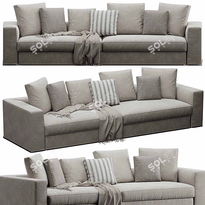 Modern Powell Sofa 3DsMax/Vray 3D model image 1