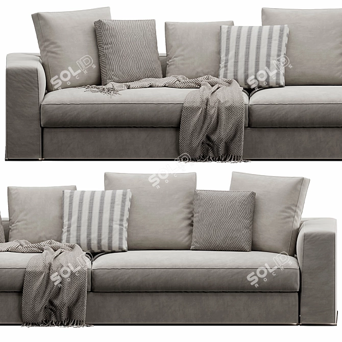 Modern Powell Sofa 3DsMax/Vray 3D model image 2