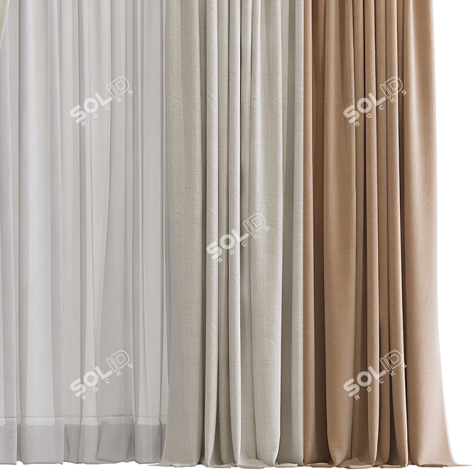 Refined Drapery Design 3D model image 2