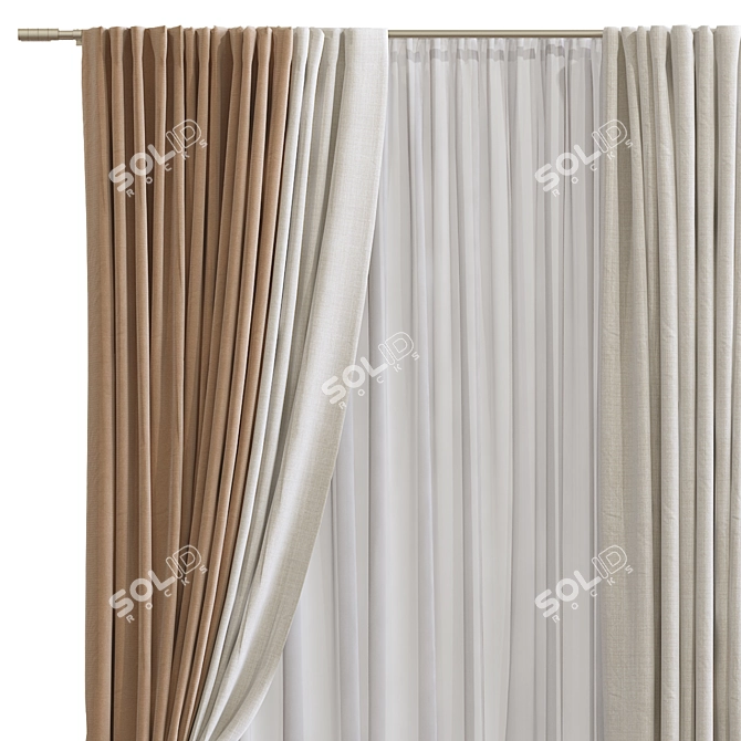 Refined Drapery Design 3D model image 3