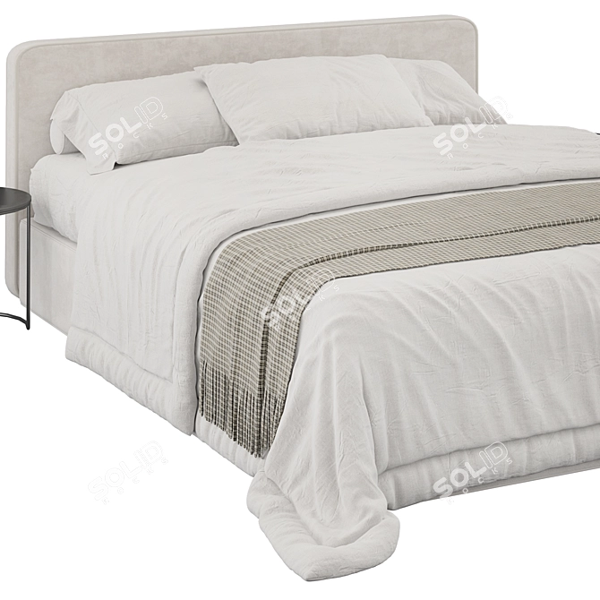 Modern Dual Format Bed Design 3D model image 2