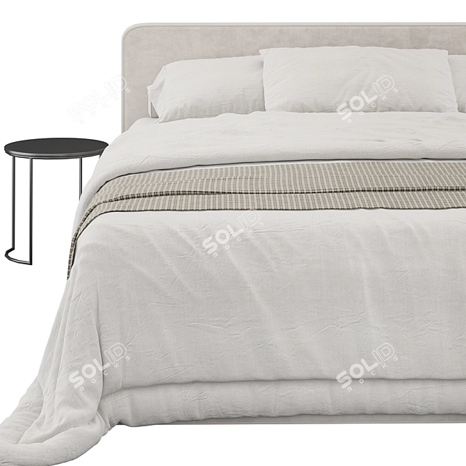 Modern Dual Format Bed Design 3D model image 3