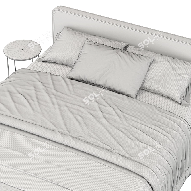 Modern Dual Format Bed Design 3D model image 4