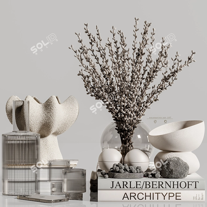 Elegant Decorative Set 107 3D model image 4