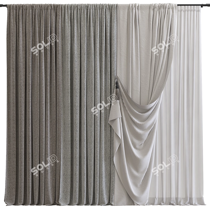 Reimagined Curtain Design 3D model image 1