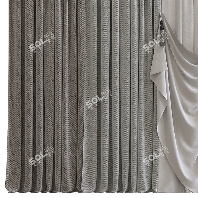 Reimagined Curtain Design 3D model image 2