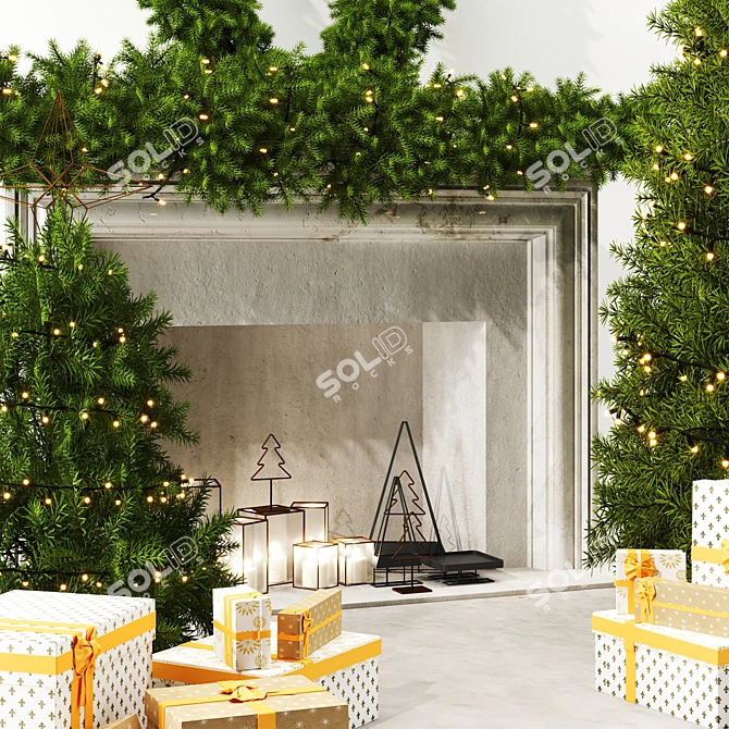 Luxury Christmas Tree Set 3dsmax 3D model image 3