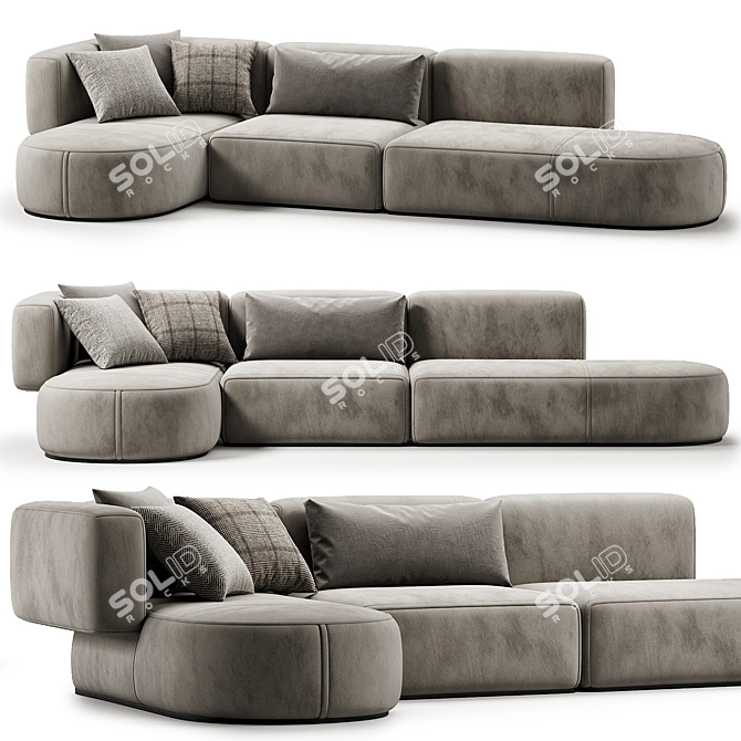 Contemporary Bowy Corner Sofa in 2017 3D model image 1