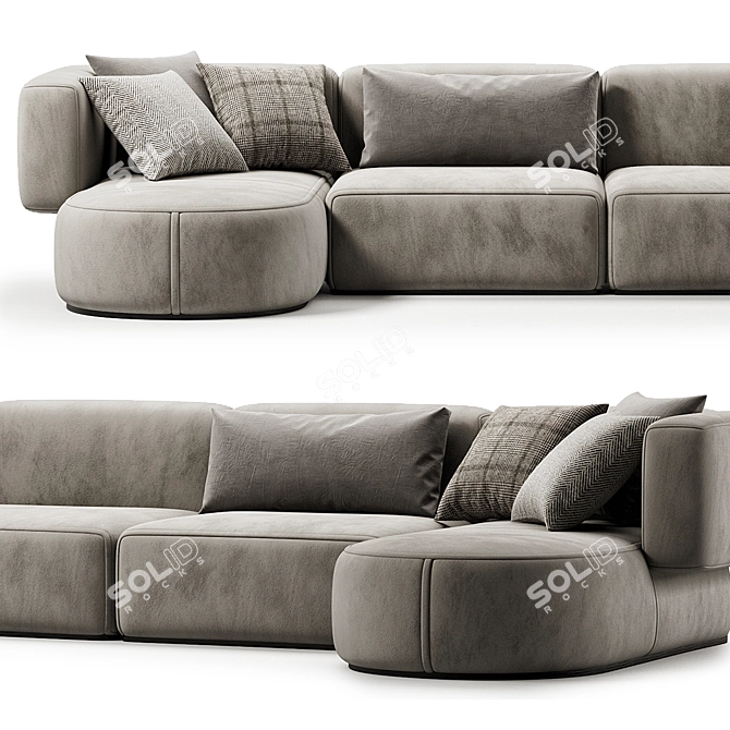 Contemporary Bowy Corner Sofa in 2017 3D model image 2