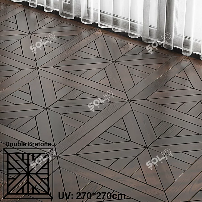 Seamless Parquet Patterns Pack - Texture Material 3D model image 5