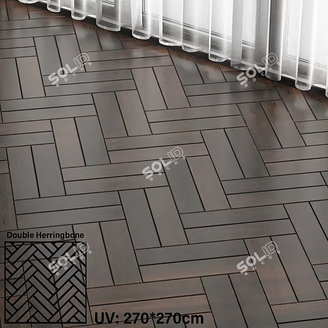 Seamless Parquet Patterns Pack - Texture Material 3D model image 6