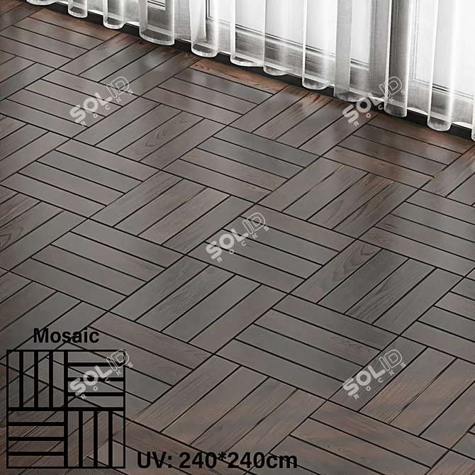 Seamless Parquet Patterns Pack - Texture Material 3D model image 1