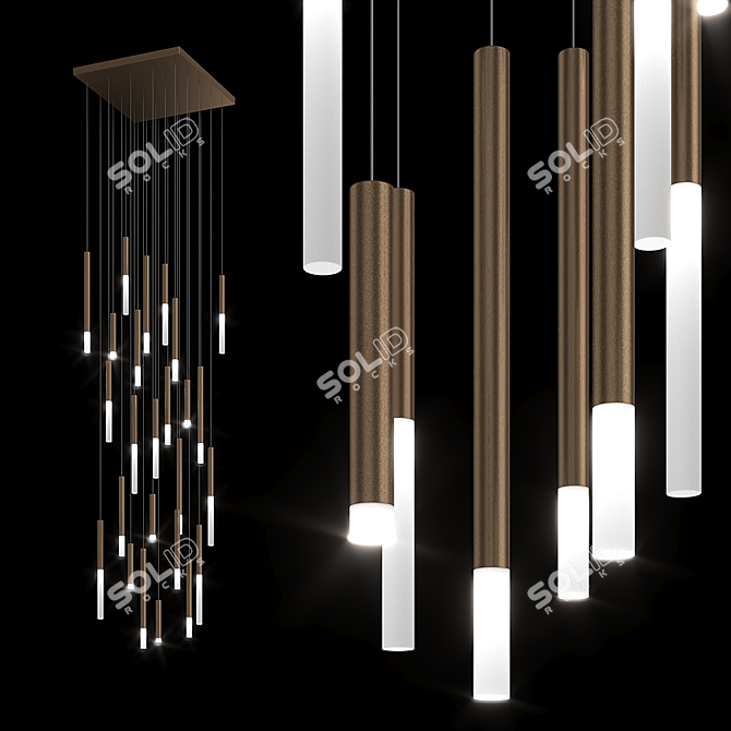Modern Minimalist LED Pendant Light 3D model image 2
