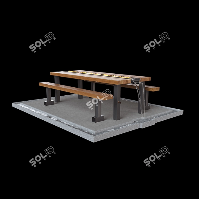 Corona Legacy Waterfall Table 3D model image 1