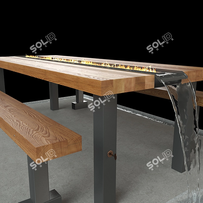 Corona Legacy Waterfall Table 3D model image 2