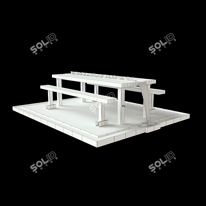 Corona Legacy Waterfall Table 3D model image 4
