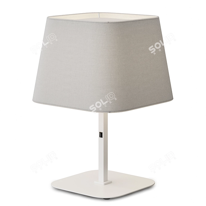 Metal Accent Lamp with Textile Shade 3D model image 3