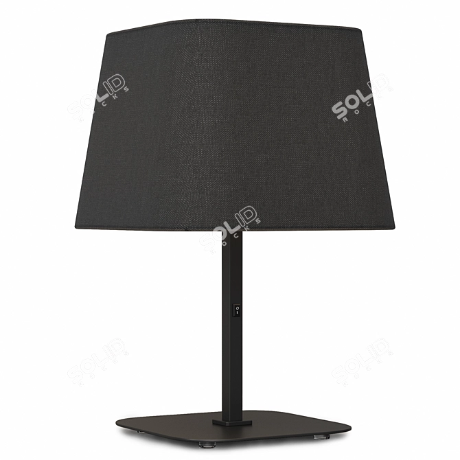 Metal Accent Lamp with Textile Shade 3D model image 4