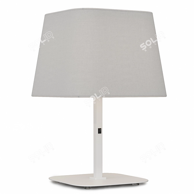 Metal Accent Lamp with Textile Shade 3D model image 5